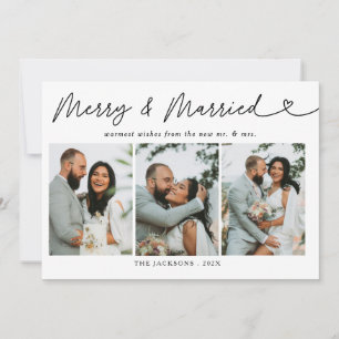 Cartes Pour Fêtes Annuelles Joyeux et marié photo Noël