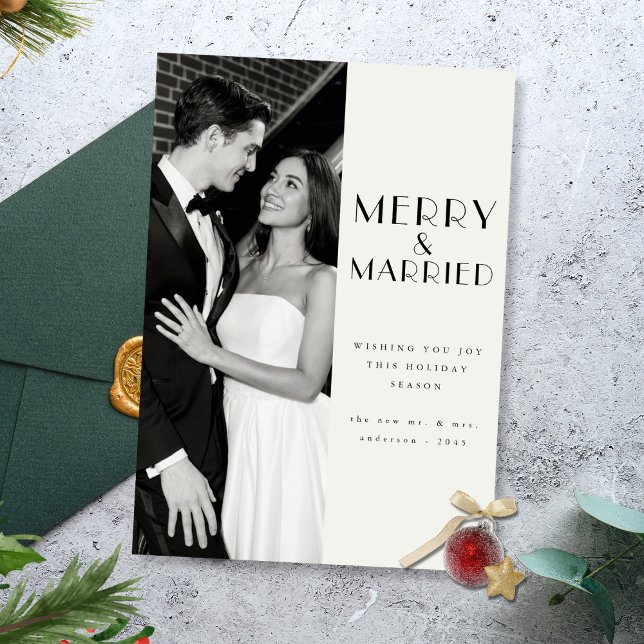 Cartes Pour Fêtes Annuelles Joyeux et marié photo Noël (Créateur téléchargé)