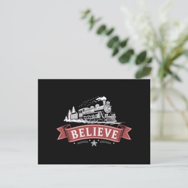 Cartes Pour Fêtes Annuelles Joyeux Express de Noël Pôle Nord Xmas Père Noël (Debout devant)