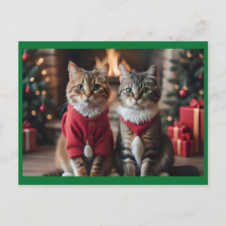 Cartes Pour Fêtes Annuelles Joyeux félins de Noël