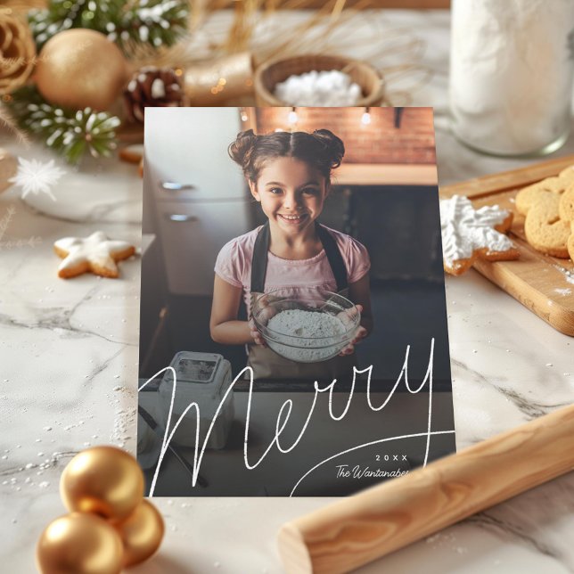 Cartes Pour Fêtes Annuelles Joyeux feuilleton à la main photo amusante (Créateur téléchargé)