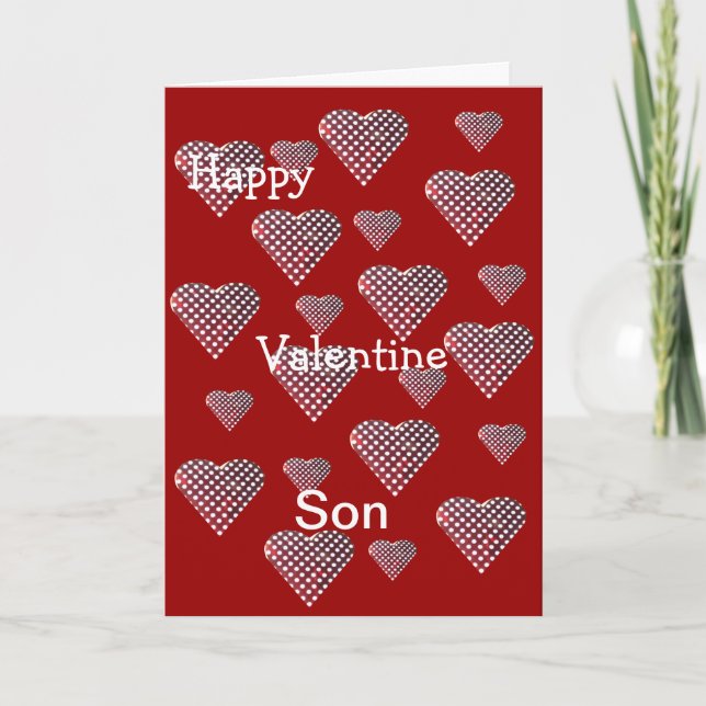 Cartes Pour Fêtes Annuelles Joyeux fils de Valentine (Devant)