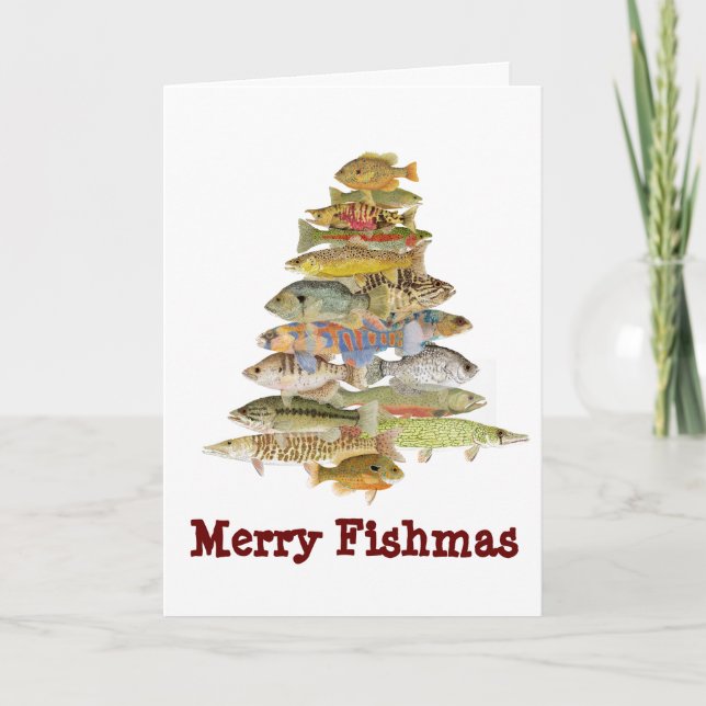 Cartes Pour Fêtes Annuelles Joyeux Fishmas (Devant)