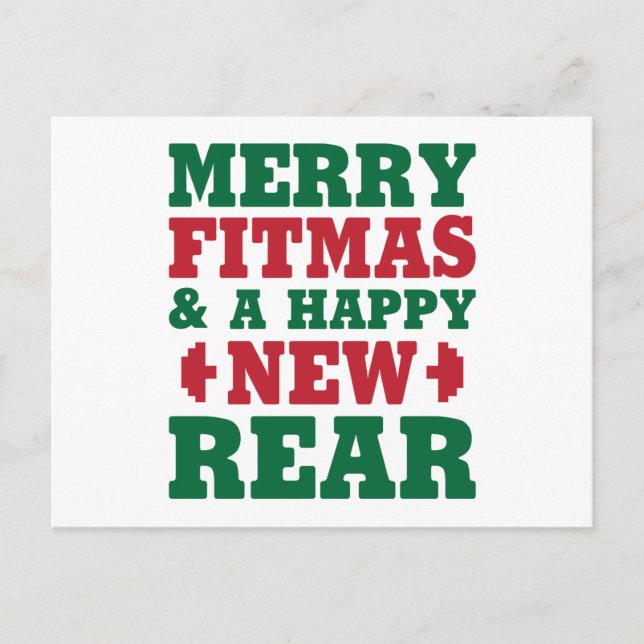 Cartes Pour Fêtes Annuelles Joyeux Fitmas (Devant)