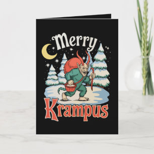 Cartes Pour Fêtes Annuelles Joyeux Folklore de Krampus Noël Horreur Xmas