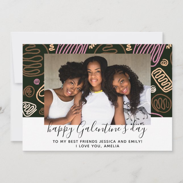 Cartes Pour Fêtes Annuelles Joyeux Galentine`s Day Friend Photo (Devant)