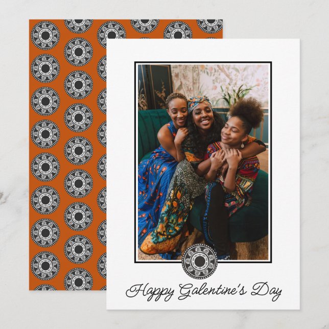 Cartes Pour Fêtes Annuelles Joyeux Galentine's Day Photo Femmes BFF Besties (Devant / Derrière)