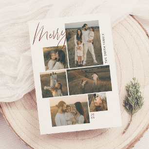 Cartes Pour Fêtes Annuelles Joyeux Galerie Mur 6 Photo Collage Noël
