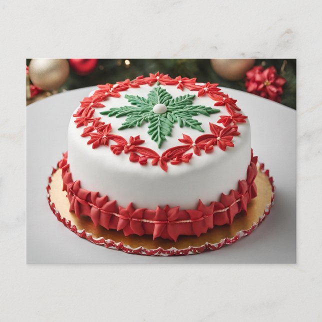 Cartes Pour Fêtes Annuelles Joyeux gâteau de Noël (Devant)