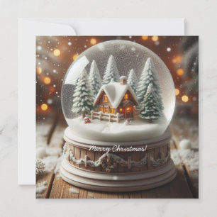Cartes Pour Fêtes Annuelles Joyeux Globe de neige de Noël