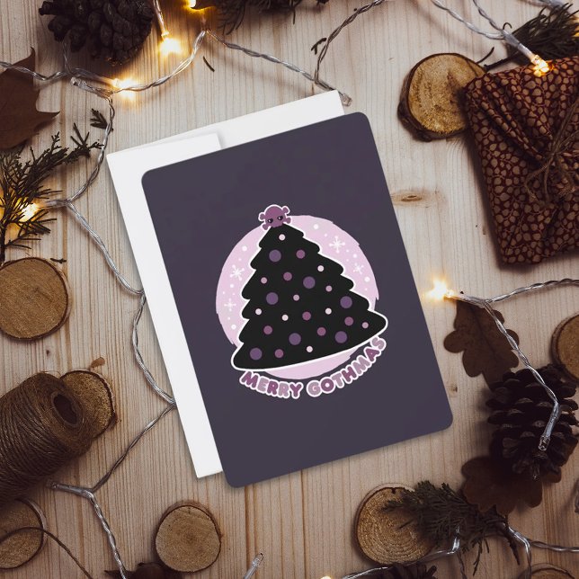 Cartes Pour Fêtes Annuelles Joyeux Gothmas pourpre (Créateur téléchargé)