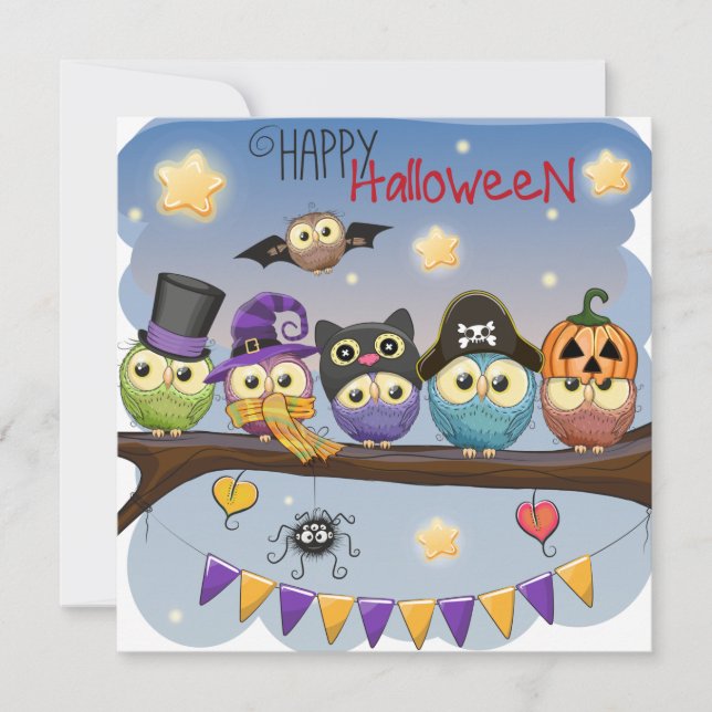 Cartes Pour Fêtes Annuelles Joyeux Halloween (Devant)