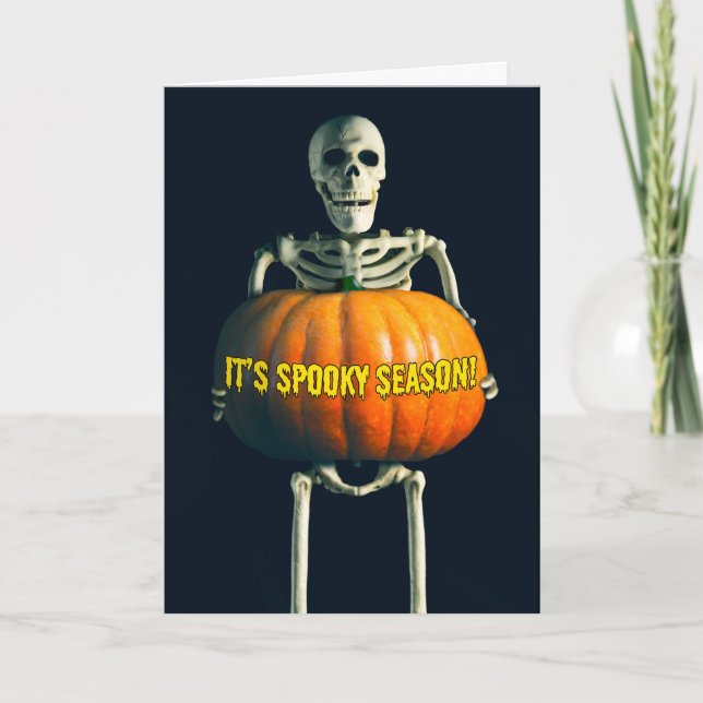 Cartes Pour Fêtes Annuelles Joyeux Halloween à quiconque Saison effrayante Squ (Devant)