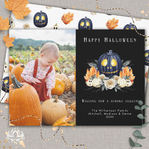 Cartes Pour Fêtes Annuelles Joyeux Halloween Citrouilles Squelettiques Cristau
