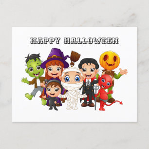 Cartes Pour Fêtes Annuelles Joyeux Halloween Enfants en costumes