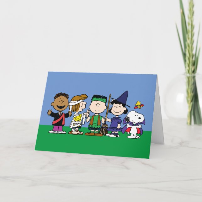 Cartes Pour Fêtes Annuelles Joyeux Halloween | La bande de fantômes (Devant)