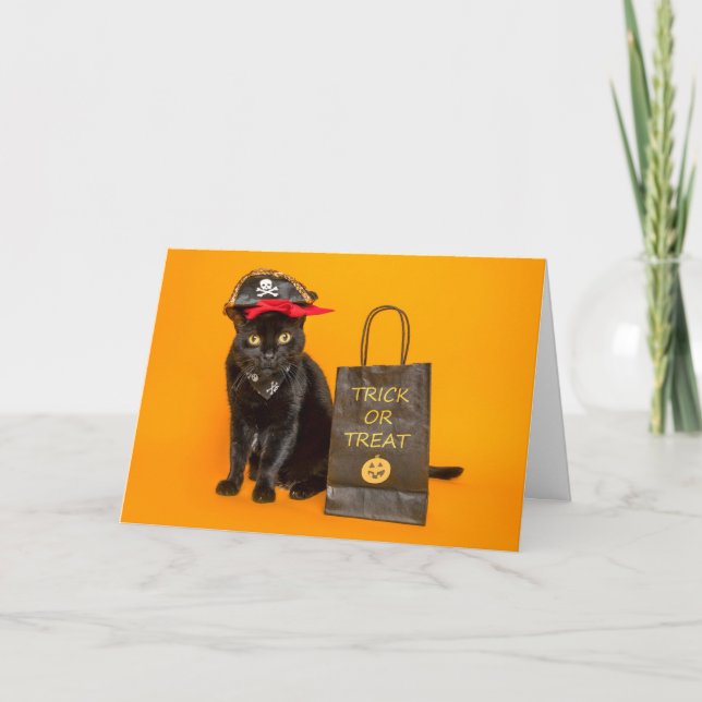 Cartes Pour Fêtes Annuelles Joyeux Halloween Pour Toute Personne Drôle Pirate  (Devant)