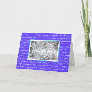 Cartes Pour Fêtes Annuelles Joyeux Hanukkah Branches enneigées Fête pliage