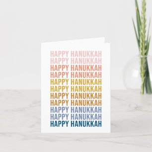 Cartes Pour Fêtes Annuelles Joyeux Hanukkah Design de mots d'art colorés
