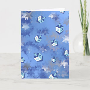Cartes Pour Fêtes Annuelles Joyeux Hanukkah Étoile Filante et Toupies