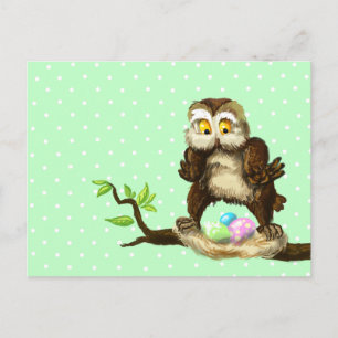 Cartes Pour Fêtes Annuelles Joyeux hibou de Pâques