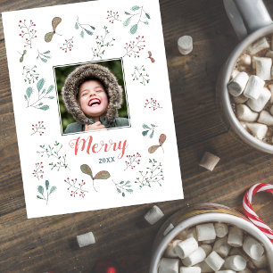 Cartes Pour Fêtes Annuelles Joyeux hiver Woodland Christmas Photo
