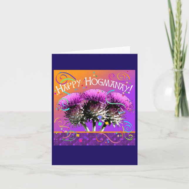 Cartes Pour Fêtes Annuelles Joyeux Hogmanay ! (Devant)