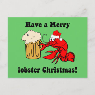 Cartes Pour Fêtes Annuelles Joyeux homard Noël