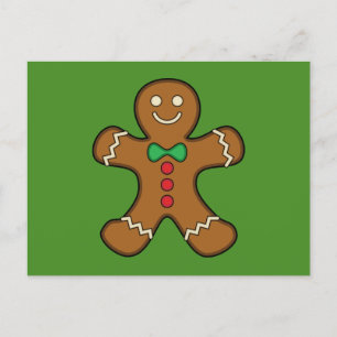 Cartes Pour Fêtes Annuelles Joyeux homme en pain d'épices