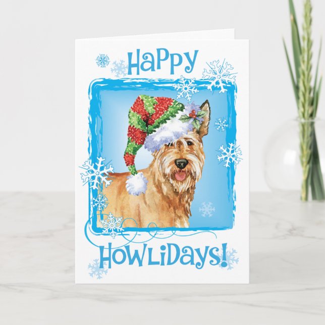 Cartes Pour Fêtes Annuelles Joyeux Howlidays Berger Picard (Devant)