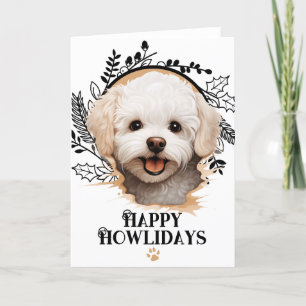 Cartes Pour Fêtes Annuelles Joyeux Howlidays Bichon Frise Dog Christmas
