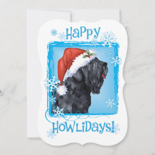 Cartes Pour Fêtes Annuelles Joyeux Howlidays Black Russian Terrier