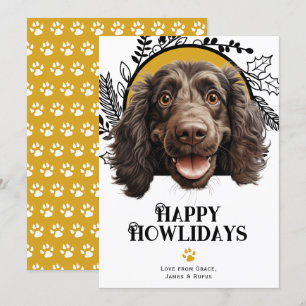 Cartes Pour Fêtes Annuelles Joyeux Howlidays Boykin Spaniel Dog Noël