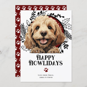 Cartes Pour Fêtes Annuelles Joyeux Howlidays Cockapoo Dog Christmas