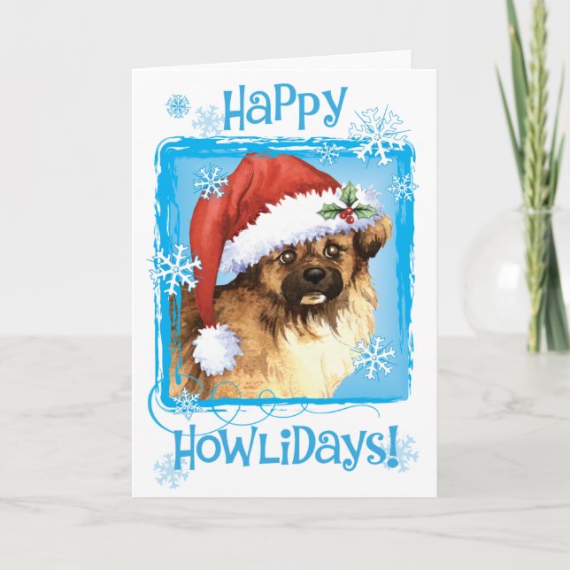 Cartes Pour Fêtes Annuelles Joyeux Howlidays Espagnol Tibétain (Devant)