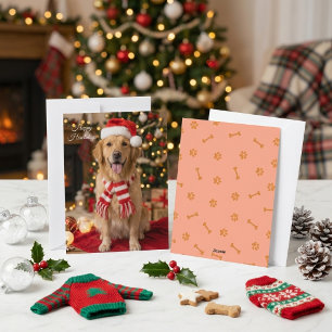 Cartes Pour Fêtes Annuelles Joyeux Howlidays Golden Retriever Noël