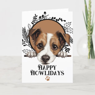 Cartes Pour Fêtes Annuelles Joyeux Howlidays Jack Russell Terrier Chien Noël