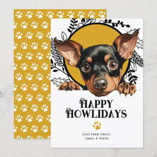 Cartes Pour Fêtes Annuelles Joyeux Howlidays Manchester Terrier Chien Noël