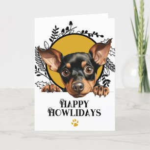 Cartes Pour Fêtes Annuelles Joyeux Howlidays Manchester Terrier Chien Noël