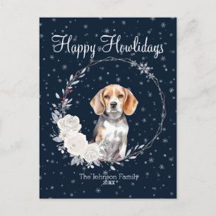 Cartes Pour Fêtes Annuelles Joyeux Howlidays mignon chien Beagle