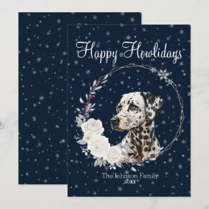 Cartes Pour Fêtes Annuelles Joyeux Howlidays mignon chien dalmate