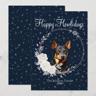 Cartes Pour Fêtes Annuelles Joyeux Howlidays mignon Doberman Pinscher Chien