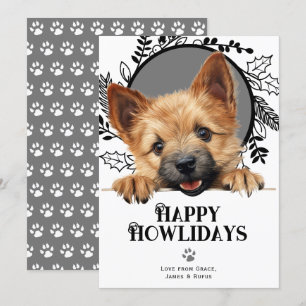 Cartes Pour Fêtes Annuelles Joyeux Howlidays Norwich Terrier Dog Christmas