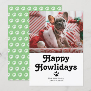 Cartes Pour Fêtes Annuelles Joyeux Howlidays Pet Dog Christmas