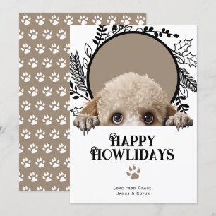 Cartes Pour Fêtes Annuelles Joyeux Howlidays Poodle Dog Christmas