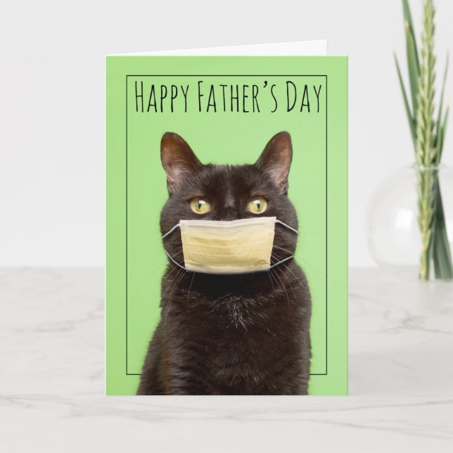 Cartes Pour Fêtes Annuelles Joyeux Humour de masques de Fête des pères (Devant)