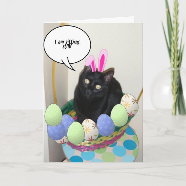 Cartes Pour Fêtes Annuelles Joyeux Humour de Pâques Kitty (Devant)