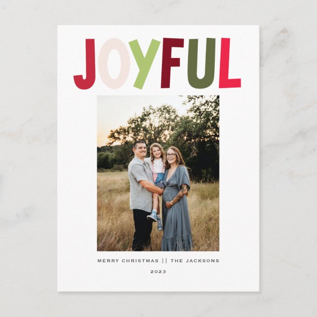 Cartes Pour Fêtes Annuelles Joyeux Joueur vibrant Design de Noël (Devant)