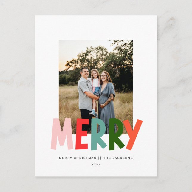 Cartes Pour Fêtes Annuelles Joyeux Joueur vibrant Design de Noël (Devant)