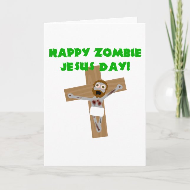 Cartes Pour Fêtes Annuelles Joyeux Jour de Jésus Zombie (Devant)